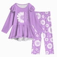 thumbnail image 1 of Kogui Girls Long Sleeve Blouse and Pants Set Floral 2pc Outfit Clothes for Teen Girls Fall Winter 2T 3T, 1 of 6