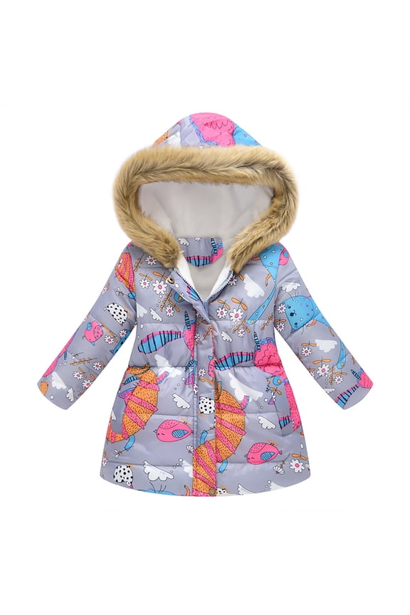 Girls' Outerwear Jackets Girls' Down Hooded Jacket Fill Down Insulated, Water Repellent, Zip Pockets Size 9-10 (Grey,9-10 Years)
