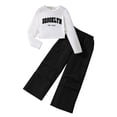 thumbnail image 1 of Kogui Girls Outfits Sweatpants and Shirt Girls Clothes Kids Fall Winter Outfits Long Sleeve Top Pants Casual Little Girl Clothing Size 10-11 (Black,10-11 Years), 1 of 9