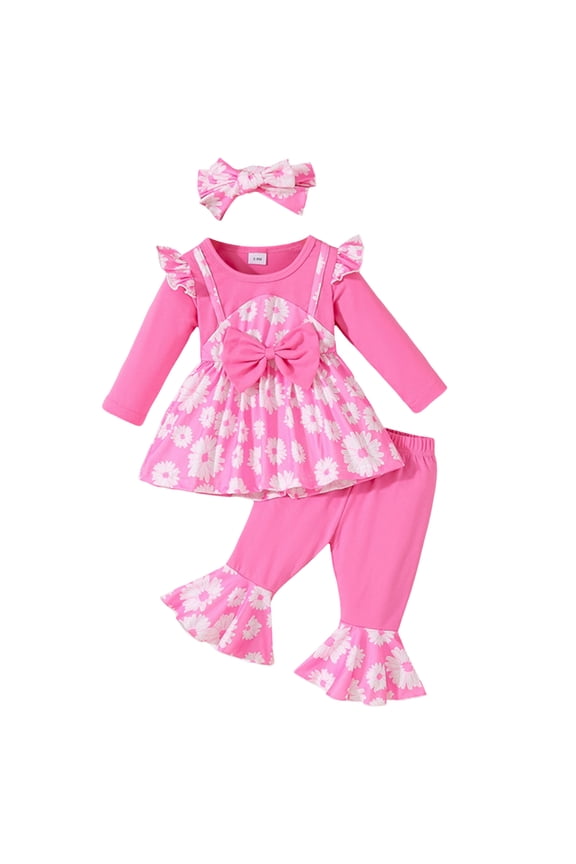 Girls Outfits Sweatpants and Shirt Girls' Clothing Sets Adorable Cute Toddler Baby Girl Clothing 2pcs Outfits Size 18 24 Months (Pink,18-24 Months)