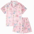 thumbnail image 1 of Kogui Girls Pajama Set Girls Button Front Top and Shorts Pajama Set, 2-Piece Size 6-7 (Blue,6-7 Years), 1 of 4