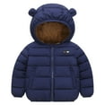 thumbnail image 1 of Kogui Girls Puffer Jacket Hooded Down Coat Girl's Quilted Puffer Jacket Boy's Winter Jackets Size 5T 6T (Navy,5-6 Years), 1 of 4