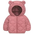 thumbnail image 1 of Kogui Girls Puffer Jackets Toddler Girl Winter Coat Baby Boys Fleece Warm Cute Hooded Jacket Clothes 12 18 Months (Pink,12-18 Months), 1 of 4