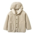 thumbnail image 1 of Kogui Girls Sherpa Jacket Girls Cozy Fleece Jackets for Kids - Warm and Cute Winter Wear Size 9-10 (Khaki,9-10 Years), 1 of 4