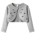 thumbnail image 1 of Kogui Girls Shrugs for Dresses Girl Lace Bolero Cardigan Shrug - Little Girl Long Sleeve Shrug Sweater Size 4T 5T (Grey,4-5 Years), 1 of 5