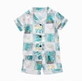 thumbnail image 1 of Kogui Girls' Sleepwear Set Toddler Girl Satin Pajamas Cute Button-Down Pjs Two Piece Silk Short Pajama Nightgowns 3T 4T (Mint Green,3-4 Years), 1 of 4