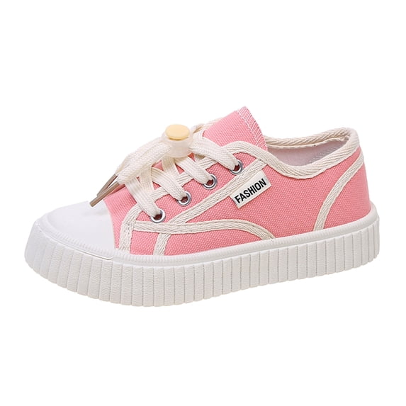 Kogui Girls Sneakers Youth Girls Shoes Athletic Walking Breathable Sneakers Size 2.5 (Pink,Big Kids 2.5)