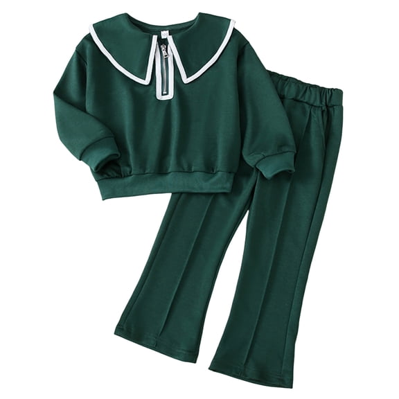 Kogui Girls Sweat Suit Sets Girls Clothes Outfits Crewneck Cute Print Sweatshirt Top and Pants Size 9-10 (AG,9-10 Years)