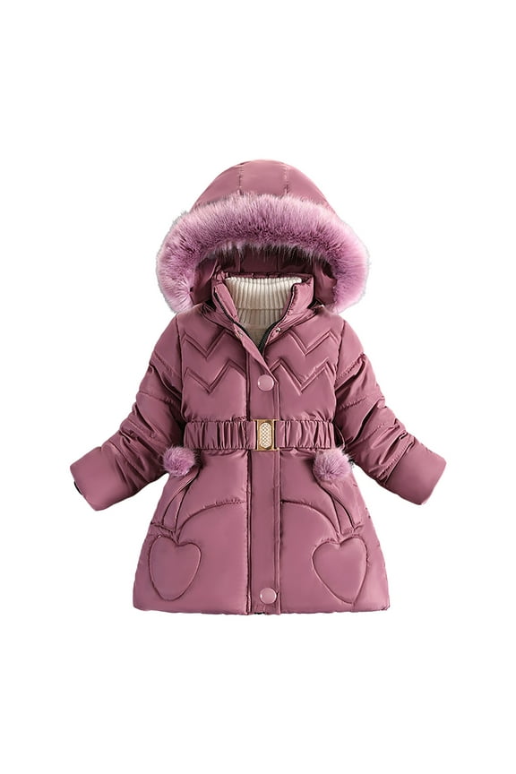 Girls Winter Coats Girls' Reversible Lightweight Puffer Jacket Hooded Water-Resistant Winter Coat Size 7-8 (Purple,7-8 Years)