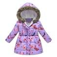 thumbnail image 1 of Kogui Girls Winter Jacket Girls' Heavyweight Shimmer Puffer Jacket with Hood Size 10-11 (Purple,10-11 Years), 1 of 7