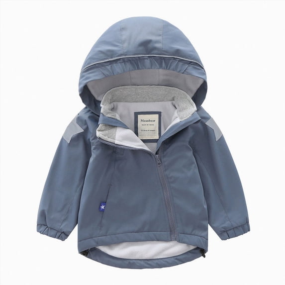 Kogui Girls Winter Jacket Girls Plush Warm Jacket Hooded Soft Fleece Kids Winter Coat with Zipper and Pockets for Toddler Little Girls Sizes 12M-8Y