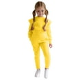 thumbnail image 1 of Kogui Girls Winter Set Clothes Girls Clothes Long Sleeve T-Shirt and Bottom Pants 2 Pieces Fall Winter Clothes for Teen Girls Size 6-7 (Yellow,6-7 Years), 1 of 9