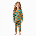 thumbnail image 1 of Kogui Halloween Pajamas For Kids 2 Piece Long Sleeve Cotton Sleepwear Set Spooky Cute Cartoon Print Toddler Boys Girls 3T 4T (Green,3-4 Years), 1 of 9