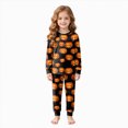 thumbnail image 1 of Kogui Halloween Pjs Kids 2-Piece Cute Ghost Pumpkin Print Soft Sleepwear Set Long Sleeve Kids Pjs Size 8-9 (Black,8-9 Years), 1 of 7