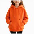 thumbnail image 1 of Kogui Hoodies for Kids Children Hoodie Lightweight Casual Pullover Tops-Kids Novelty Cotton Sweatshirt with Hood Size 7-8 (Orange,7-8 Years), 1 of 6