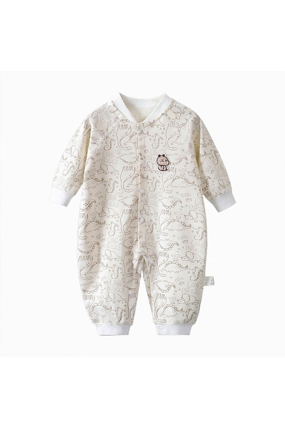 Infant Boy Clothes Infant Baby Boy Game Day Outfit Long Sleeve Football Romper Newborn Baby Boy Footed Romper + Hat Winter Clothes 0 3 6 9 12 18 24 Months (Beige,0-3 Months)