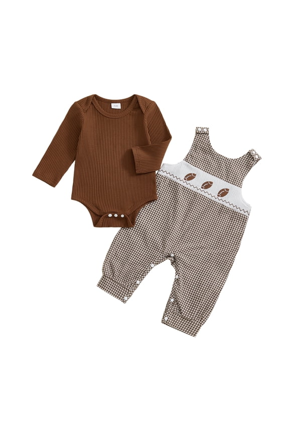 Infant Rugby Outfits for Boys Winter Newborn Baby Boys Cowboy Outfits Cow Print Letter Bodysuit+Long Leggings+Cap 3pcs Infant Boy Country Clothes 0 3 6 9 12 18 24 Months (Brown,0-3 Months)