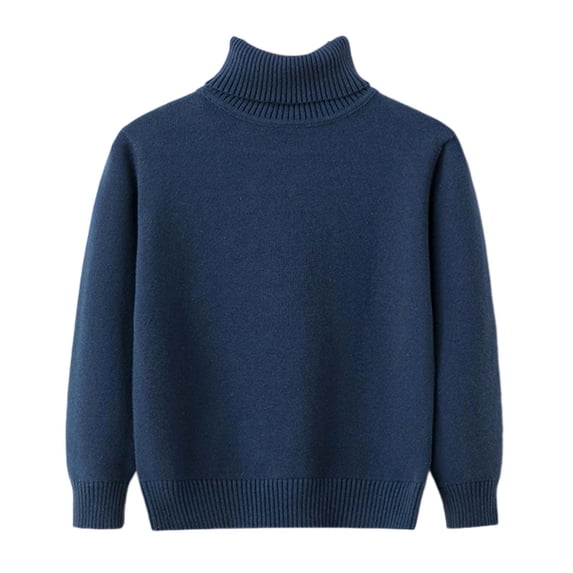 Kogui Sweater Toddler Boys Crewneck Cable Knit Sweaters Kids Long Sleeve Pullover Size 4T 5T (Blue,4-5 Years)