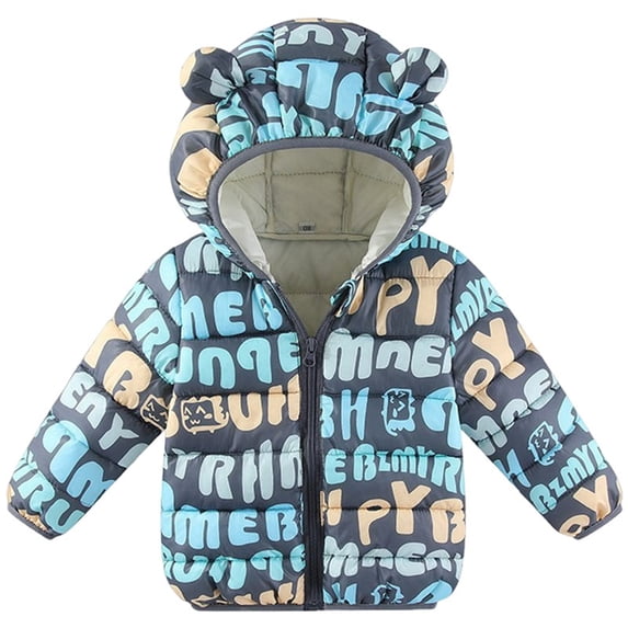 Kogui Jacket for Boys Toddler Winter Coat Waterproof Baby Boys Ski Snow Jacket with Hood Thicken Warm Kids Jacket Outerwear 18 24 Months (Sky Blue,18-24 Months)
