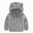thumbnail image 1 of Kogui Jacket For Girls Toddler Kids Girls Fleece Jacket Coat Fall Winter Warm Coat Outerwear Jacket 18-24 Months(Grey, 18-24 Months), 1 of 4