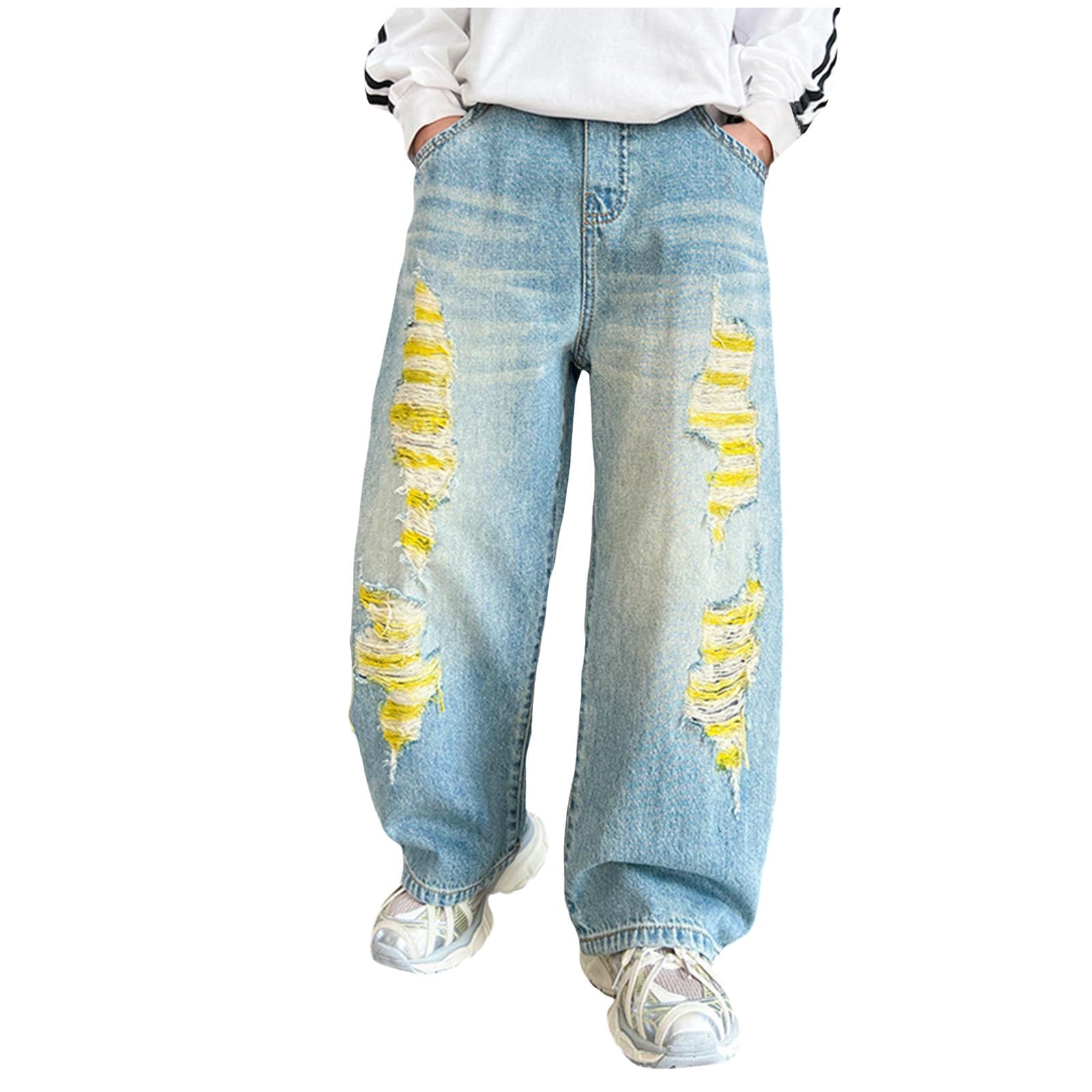 Wonder Nation Boys Straight Fit Denim Jeans Sizes 4-18 with