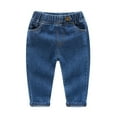 thumbnail image 1 of Kogui Jeans for Teens Baggy Boy Jeans,Little Kid Elastic Band Stretchy Denim Jean Pants Size 6-7 (Dark Blue,6-7 Years), 1 of 2