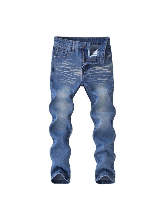 Jeans for Teens Boys Slim Boys Pants, Big Boy & Big Kids Stretch Slim Fit Jeans for Boys Size 13 (Light Blue,13 Years)
