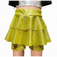 thumbnail image 1 of Kogui Kid Girls Elastic Shorts Girls Shorts Kids Summer Elastic Waist Wide Leg Casual Uniform Shorts with Pockets Size 12-14 (Gold,12-14 Years), 1 of 6