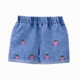 thumbnail image 1 of Kogui Kid Shorts Girls Kids Girls Denim Loose Fit Elastic Shorts Infant Toddler Girls Summer Casual Washed Stretch Infant High Waisted Shorts 3T 4T (Pink,3-4 Years), 1 of 1
