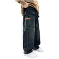 thumbnail image 1 of Kogui Kids Jeans Kids Boys Denim Jeans Pants Elastic Waist Soft Denim Pants Slim Fit Trousers Size 4T 6T (Grey,4-6 Years), 1 of 7