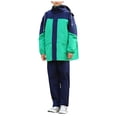 thumbnail image 1 of Kogui Kids Rain Gear Boys Girls Youth Waterproof Rain Suit Breathable Reflective Raincoat and Pants (Green,XXXL), 1 of 6