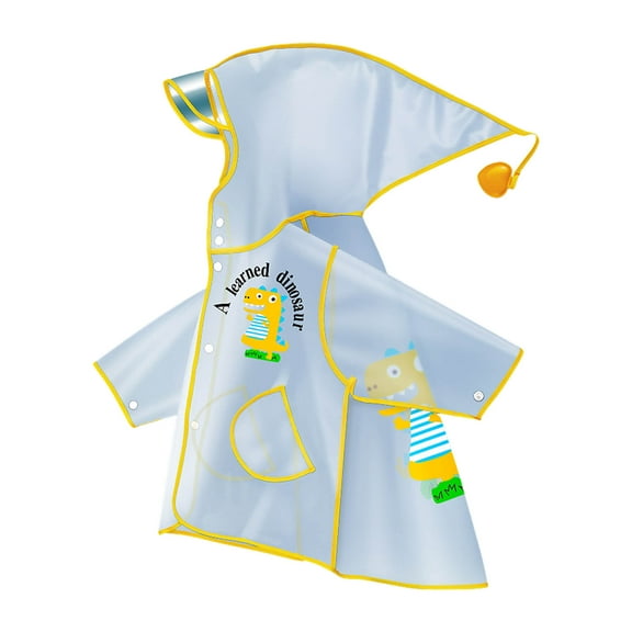 Kogui Kids Raincoat Kids Raincoats for Girls Boys Waterproof Rain Jacket Cartoon Children Toddler Rain Wear Size 4T 5T (Light Yellow,4-5 Years)