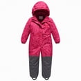 thumbnail image 1 of Kogui Kids Snow Suit Girls Snow Suit for Kids Boys Girls Winter 2025 One Piece Snowsuit Waterproof Outdoor Overalls Snowboarding Ski Suits Size 6-7 (Light Pink,6-7 Years), 1 of 4