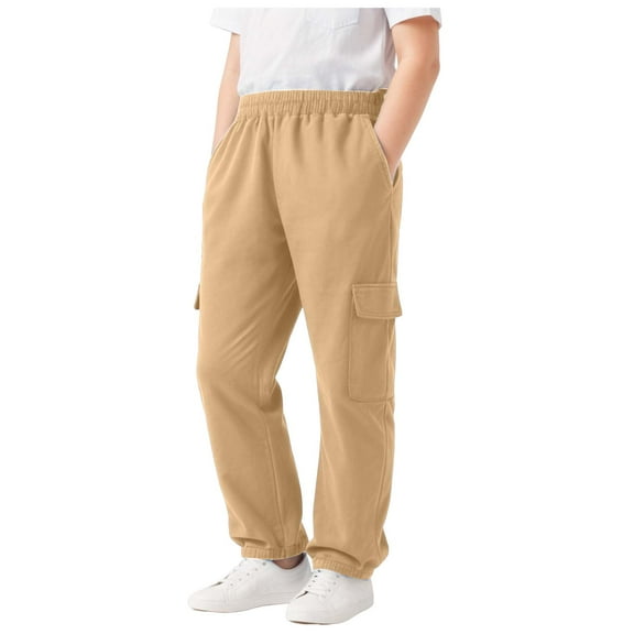 Kogui Kids Sweatpants Boys Sweatpants Joggers, Slim Fit for Relax Fit Size 10-12 (Khaki,10-12 Years)