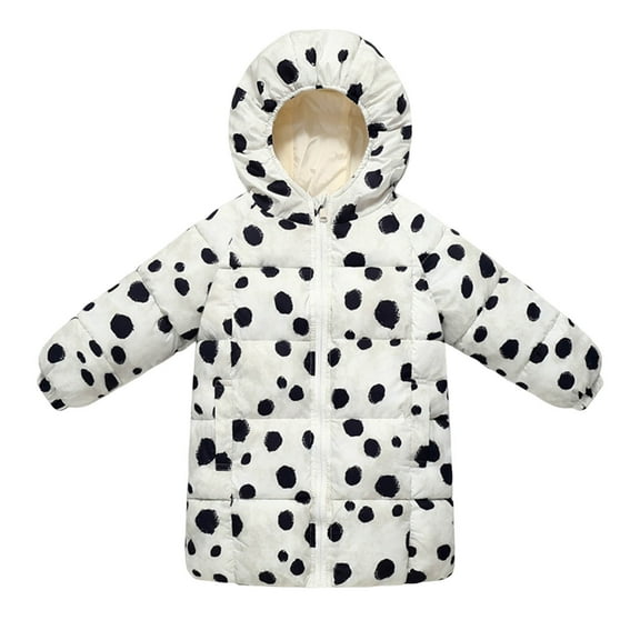 Kogui Kids Winter Coat Girls Winter Coat Packable Lightweight Hooded Puffer Jacket 5T 6T (White,5-6 Years)