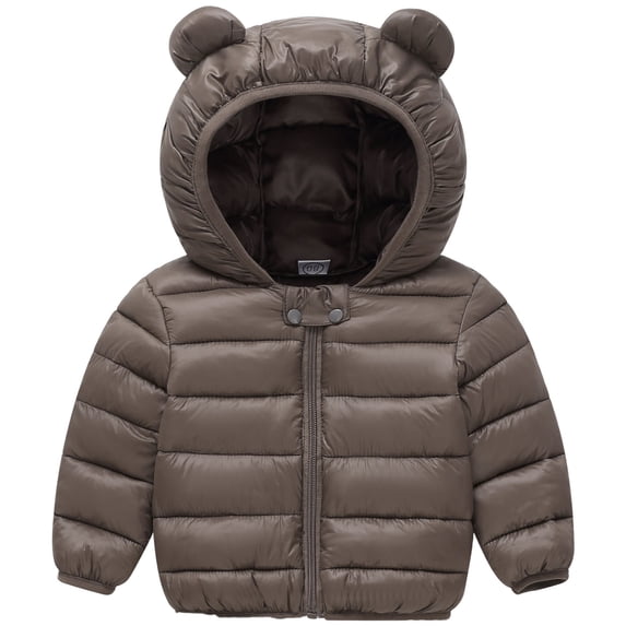Kogui Kids Winter Coats Boys Baby Girls Coats for Toddlers Boy Winter Jacket Warm Hooded Outdoor Coats 12 18 Months (Coffee,12-18 Months)