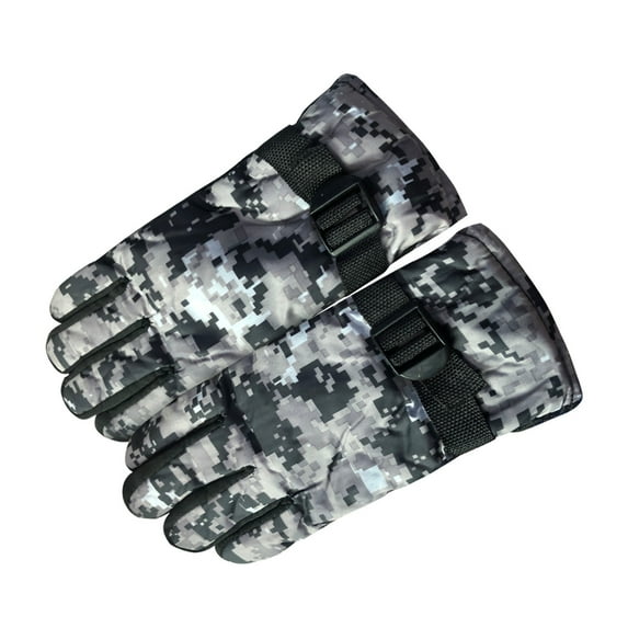 Kogui Kids Winter Gloves Kids Waterproof Snow Mittens Thicken Thermal Boys Girls Cold Weather (Grey,One Size)