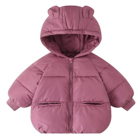 Kogui Kids Winter Jacket Girls Winter Jacket Long Puffer Coat Water Resistant with Hooded Size 7-8 (Red,7-8 Years)