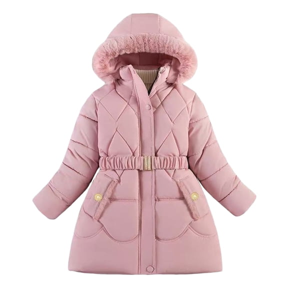 Kogui Kids Winter Outerwear Boy's Warm Winter Coat Waterproof Thicken Puffer Jacket with Hood Size 11-12 (Pink,11-12 Years)