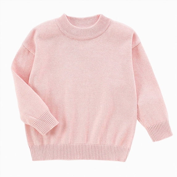 Kogui Knit Top for Girls Toddler Kid Girl First Birthday Knit Sweater Cute Letter Embroidery Pullover for Winter Fall Size 9-10 (Pink,9-10 Years)