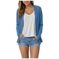 thumbnail image 1 of Kogui Lightweight Long Sleeve Cardigans for Women Open Front Breathable Cardigan 2025 Casual Fall Outfits (Blue,L), 1 of 9