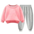 thumbnail image 1 of Kogui Little Boy Joggers and Sweatshirt Teen Girls 2 Piece Sweat Outfits Long Sleeve Sweatshirt Casual Legging Pant Kids Clothes Sets Size 6-7 (Pink,6-7 Years), 1 of 7