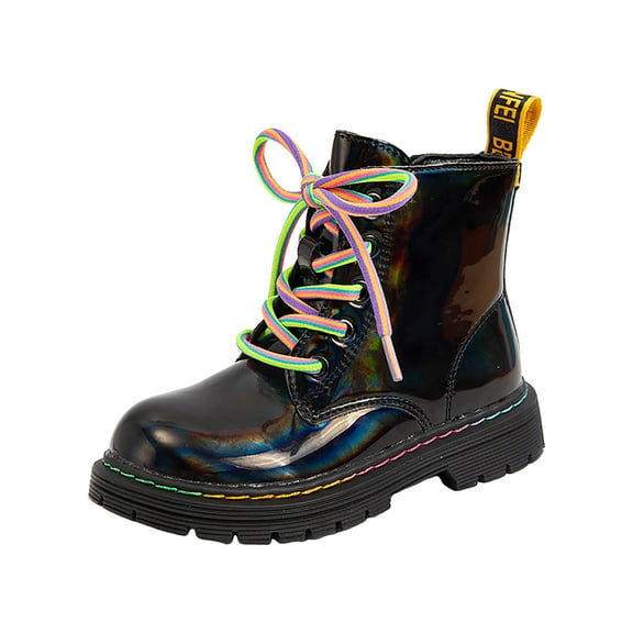 Kogui Little Girl Boots Girls Boots Ankle Boots for Girls Side Zipper Short Booties Fashion Boots for Toddler/Little/Big Kids Size 13 (Multicolour,Little Kids 13)