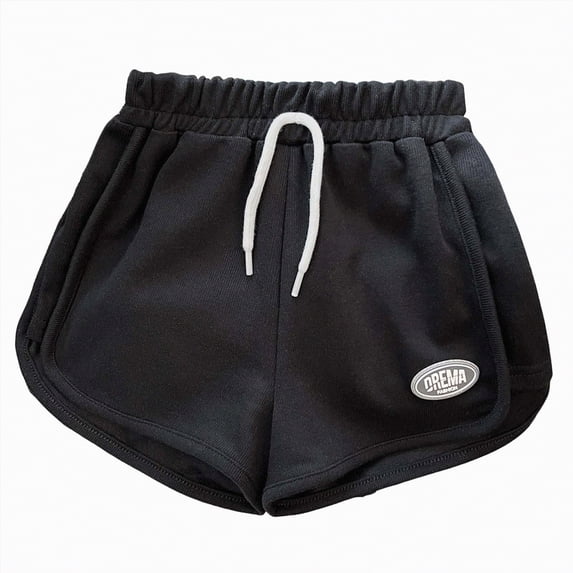 Kogui Little Girl Shorts Girls Shorts Athletic Shorts for Running Dance Cheer 5T 6T (Black,5-6 Years)