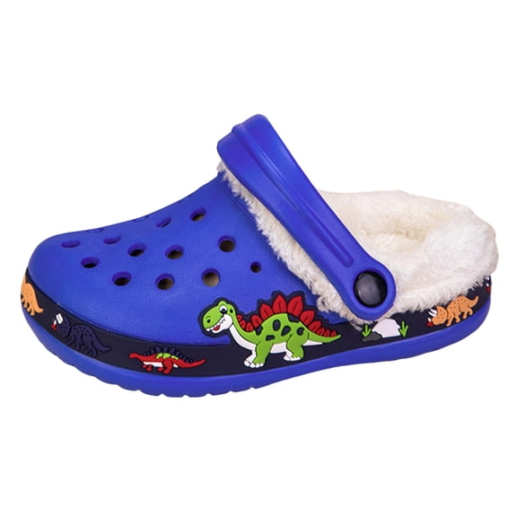 Kogui Little Girl Slippers Kids Slippers Full Wrapped Toddler Slippers Boys Girls Comfortable Winter House Shoes Size 11.5 (Dark Blue,Little Kids 11.5)