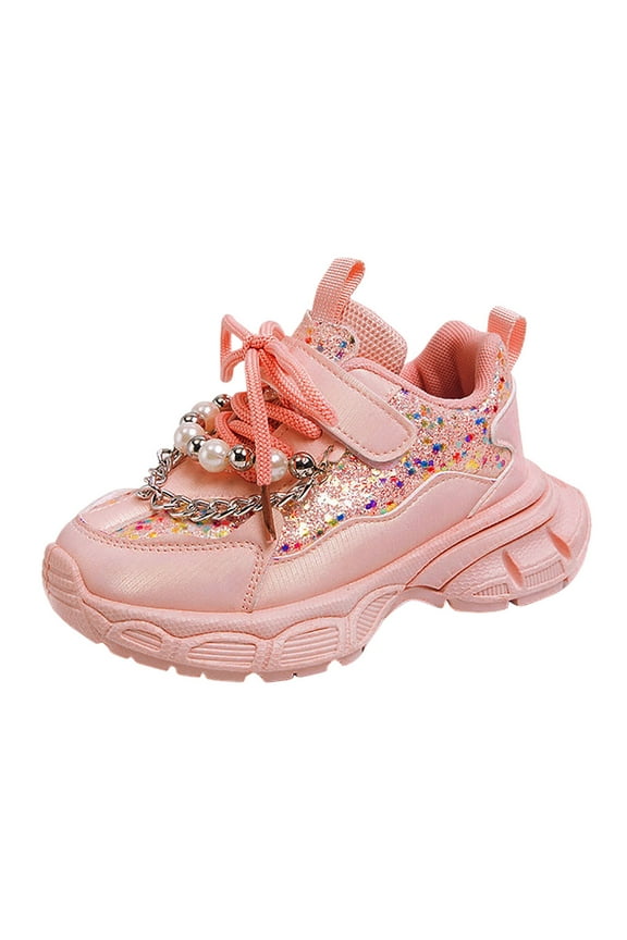 Little Girl Sneakers Kids Shoes, Girls Sneakers Lightweight Athletic Walking/Running Shoes Size 13.5 (Pink,Little Kids 13.5)
