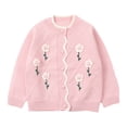 thumbnail image 1 of Kogui Little Girls Cardigan Sweater Girls and Toddlers' Uniform Slim Fit Crewneck Cardigan Sweater Size 3T 4T (Pink,3-4 Years), 1 of 2