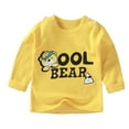 thumbnail image 1 of Kogui Long Sleeve Toddler Boy Shirts Toddler Kids Baby Boys Girls Print Long Sleeve Crewneck T Shirts Tops Clothes for Children Boys Tshirts Size 2T 3T (Yellow,2-3 Years), 1 of 3