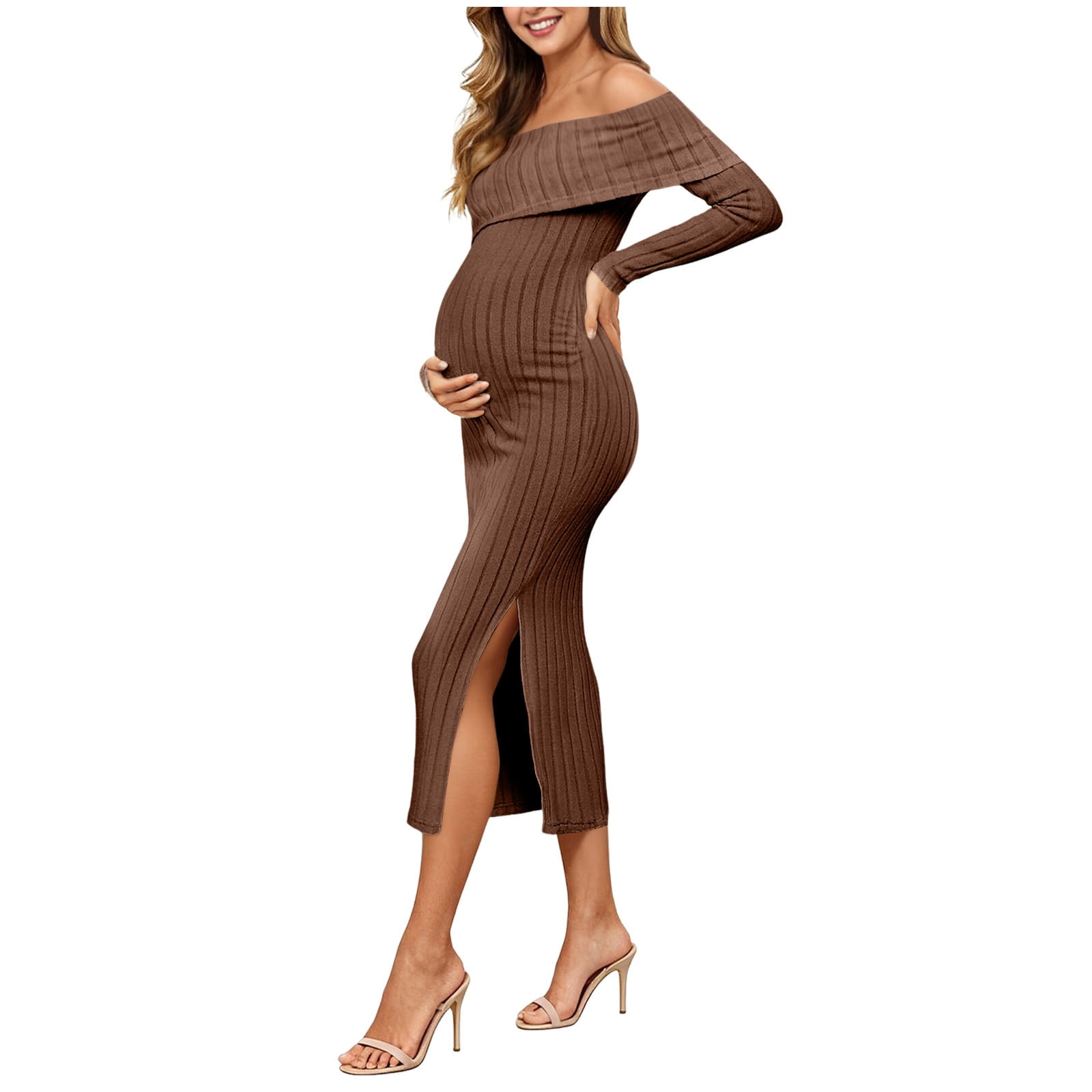 Kogui Maternity Cocktail Dress Off The Shoulder Maternity Dress Bell — free download