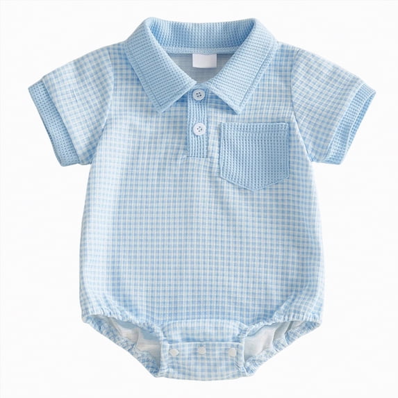 Kogui Newborn Bodysuit Baby-Boys One-Pack Short Sleeve Bodysuits 0 3 6 9 12 18 24 Months (Blue,6-12 Months)